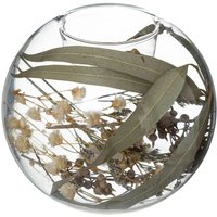 Windlicht Folk Trockenblumen D10cm - Grün von ATMOSPHERA