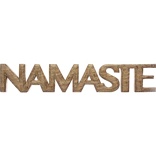 Atmosphera - Wort zum Aufstellen "Namaste" - Mangoholz - 54x10 cm - Kastanienbraun Atmosphera - Wort zum Aufstellen "Namaste" - Mangoholz - 54x10 cm - Kastanienbraun von ATMOSPHERA CREATEUR D'INTERIEUR