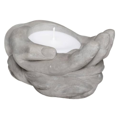 Atmosphera - Zitronengras-Duftkerze Hand, 105 g - Grau von ATMOSPHERA CREATEUR D'INTERIEUR