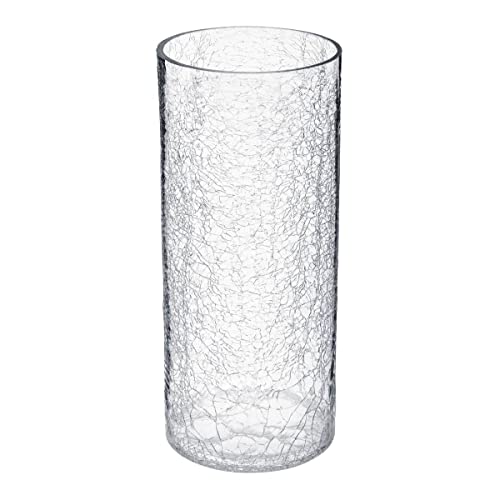 Atmosphera - Zylindervase - Craquelé-Glas - H30 cm - Transparent von ATMOSPHERA CREATEUR D'INTERIEUR