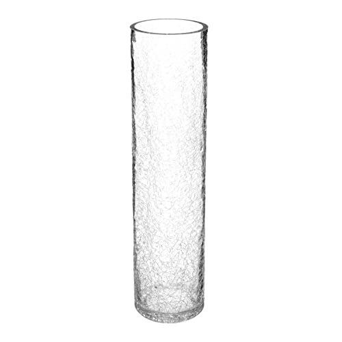 Atmosphera - Zylindervase - Craquelé-Glas - H40 cm - Transparent von ATMOSPHERA CREATEUR D'INTERIEUR