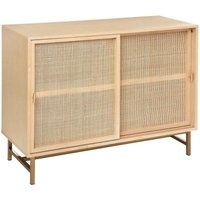 Atmosphera - 2-türiges Sideboard Rayo - Rattangeflecht Beige von ATMOSPHERA