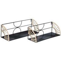 Atmosphera Créateur D'intérieur - 2er-Set Regale Mileva Metall - schwarz - L.37/42 cm Atmosphera Créateur D'intérieur - 2er-Set Regale Mileva Metall - schwarz - L.37/42 cm von ATMOSPHERA
