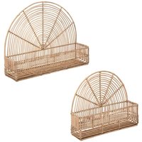 2er-Set Wandregale Wonder - Rattan - Atmosphera - Beige von ATMOSPHERA