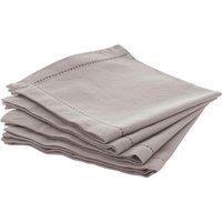 4er-Set Servietten Chambray - hellgrau 40 × 40 cm - Atmosphera créateur d'intérieur von ATMOSPHERA