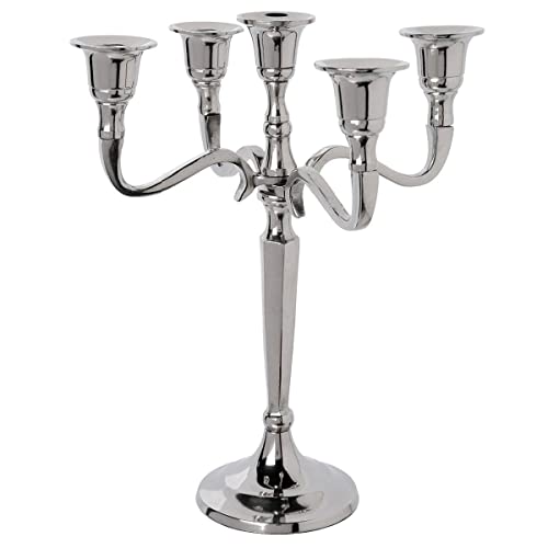 Atmosphera - Kerzenhalter 5 Köpfe - Metall - Silber - H27 cm - Silber von ATMOSPHERA CREATEUR D'INTERIEUR