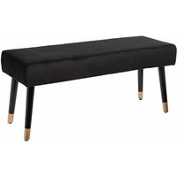 ATMOSPHERA – Sitzbank, Velours, Schwarz, 100 x 35 x 45 cm, Schwarz, cm von ATMOSPHERA