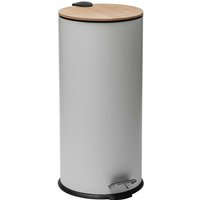 Atmosphera - Abfallbehälter bam modern 30 Liter Bambusdeckel atmosphärisch - weiß - Blanc von ATMOSPHERA