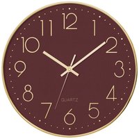 3D-Uhr Laure gold D30cm - Burgunderrot von ATMOSPHERA