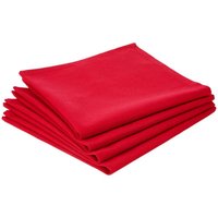 Atmosphera - 4er-Set Servietten aus Baumwolle - rot - 40x40 cm Rot von ATMOSPHERA