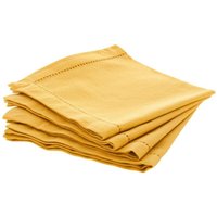 Atmosphera - 4er-Set Servietten Chambray - senfgelb 40 × 40 cm créateur d'intérieur von ATMOSPHERA