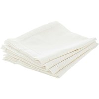 Atmosphera - 4er-Set Servietten Chambray - weiß 40 × 40 cm créateur d'intérieur von ATMOSPHERA