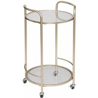 Servierwagen thalia gold, Beistelltisch auf Rollen, 75 cm von ATMOSPHERA