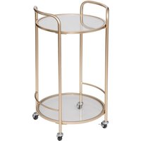 Atmosphera - Servierwagen thalia gold, Beistelltisch auf Rollen, 75 cm von ATMOSPHERA