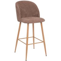 Atmosphera - Barstuhl Celeste , Kordsamt, Metallbeine in Eichenoptik, taupe créateur d'intérieur von ATMOSPHERA