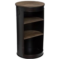 Couchtisch Diego - schwarz - Metall & Holz D50 cm Atmosphera créateur d'intérieur von ATMOSPHERA