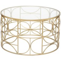 Couchtisch Suite - Platte aus gehärtetem Glas - golden d. 71 cm Atmosphera créateur d'intérieur von ATMOSPHERA