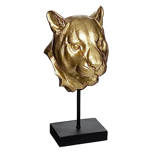 Atmosphera - Skulptur Löwe - Kunstharz - golden H. 37 cm - Gold von ATMOSPHERA CREATEUR D'INTERIEUR