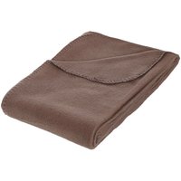 Fleecedecke - Fleece - taupe - 125x150 cm Atmosphera Maulwurfsgrau von ATMOSPHERA