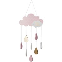 Atmosphera - Hängeleuchte für Kinder Wolke - Baumwolle und Metall - rosa - H61 -5 cm créateur d'intérieur von ATMOSPHERA