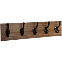 Kleiderhaken 5 Haken 50x14 cm Atmosphera Kastanienbraun von ATMOSPHERA