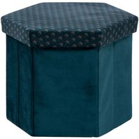 Atmosphera - Sechseckiger Truhenhocker Jiling Samt - 40x38 cm créateur d'intérieur von ATMOSPHERA