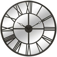 Industrial Wanduhr für Wohnzimmer, Glas und Metall, ø 70 cm von ATMOSPHERA