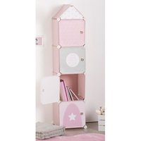 Schrank mit Schubladen für Kleinteile für Kinderzimmer, 4 Fächer, 34 x140 x32 cm von ATMOSPHERA