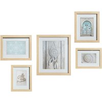 Atmosphera - Satz von 5 Rahmen Ethnique - Holz und Glas créateur d'intérieur von ATMOSPHERA