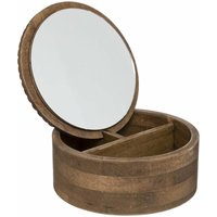 Atmosphera - Schmuckschatulle aus Holz, rund, mit Spiegel von ATMOSPHERA