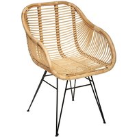 Atmosphera - Sessel Koeta - Metall & Rattan Beige von ATMOSPHERA