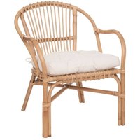 Atmosphera - Sessel Neta , Rattan und Baumwolle, weiß créateur d'intérieur von ATMOSPHERA