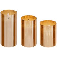 Atmosphera - Set 3 LED-Kerzen Sena Bernstein Glas D75cm créateur d'intérieur Atmosphera - Set 3 LED-Kerzen Sena Bernstein Glas D75cm créateur d'intérieur von ATMOSPHERA