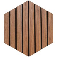 Atmosphera - Set aus 3 Colva-Dekorplatten mit Walnuss-Effekt und schwarzem Hintergrund 30x26cm créateur d'intérieur von ATMOSPHERA