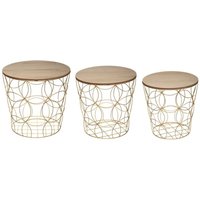 Atmosphera - Set aus 3 Couchtischen Kumi goldfarben créateur d'intérieur Atmosphera - Set aus 3 Couchtischen Kumi goldfarben créateur d'intérieur von ATMOSPHERA