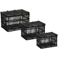 Atmosphera - Set aus 3 Koffern Rattan - schwarz créateur d'intérieur von ATMOSPHERA