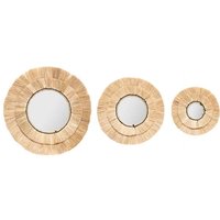 Atmosphera - Set aus 3 Spiegeln Alba - Bast créateur d'intérieur von ATMOSPHERA
