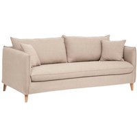 Sofa Bolero - 3-Sitzer - beige Atmosphera Leinen weiß von ATMOSPHERA