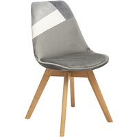 Atmosphera - Stühle im skandinavischen Stil baya patchwork grau - Gris von ATMOSPHERA