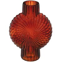 Vase Coquillage Glas - Rubinrot - H.25 cm Atmosphera Roter Rubin von ATMOSPHERA