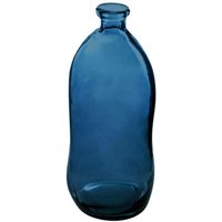 Vase Dame Jeanne - recyceltes Glas - sturmblau h 51 cm Atmosphera Blau von ATMOSPHERA