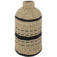 Vase Stroh & Metall - H.40 cm Atmosphera Beige von ATMOSPHERA