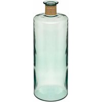 Vase aus recyceltem Glas, Höhe 75 cm, Blau Atmosphera von ATMOSPHERA