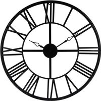 Schwarze Wanduhr ø 70 cm, moderne Uhr, dekorative Uhr, Metallwanduhr, Wohnuhr Schwarze Wanduhr ø 70 cm, moderne Uhr, dekorative Uhr, Metallwanduhr, Wohnuhr von ATMOSPHERA