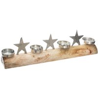 Atmosphera - Windlicht Holzstamm 4 Kerzen Party weiß - blanc Atmosphera - Windlicht Holzstamm 4 Kerzen Party weiß - blanc von ATMOSPHERA