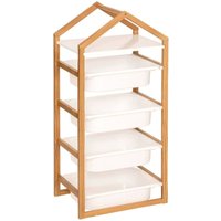 Atmosphera - Aufbewahrungsmöbel 4 Regale Bako weiß 43x94,5cm créateur d'intérieur von ATMOSPHERA