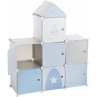 Atmosphera - Aufbewahrungsbox Chateau für Kinderzimmer Blau & Grau - Bleu & Gris von ATMOSPHERA