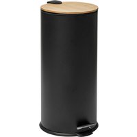 Bam moderner 30-Liter-Abfalleimer mit Bambusdeckel, atmosphärisch - schwarz - Noir von ATMOSPHERA