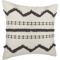 Atmosphera - Bezug Tufting-Kissen 40 x 40 cm - Farbe: Tufting-Kissenbezug grau-graugrau - Gris von ATMOSPHERA
