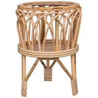 Atmosphera - Topf Carmen - beige - Rattan H39 cm Beige von ATMOSPHERA